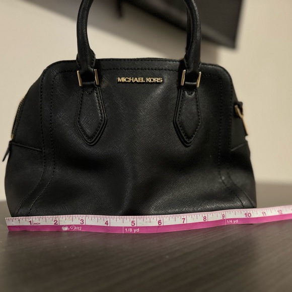 Michael Kors Black Saffiano Leather Ayden Medium Satchel Bag - Picture 14 of 14